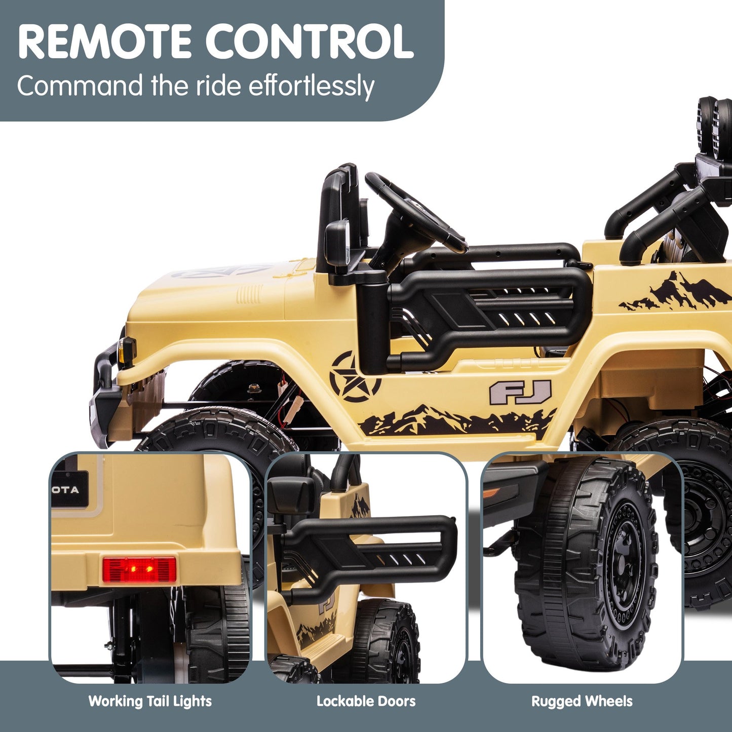 Toy truck with remote control features on a white background