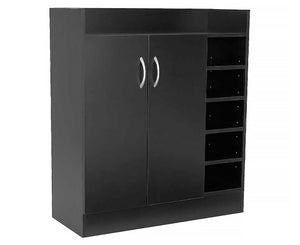 Sarantino New 21 Pairs Shoe Cabinet  Black