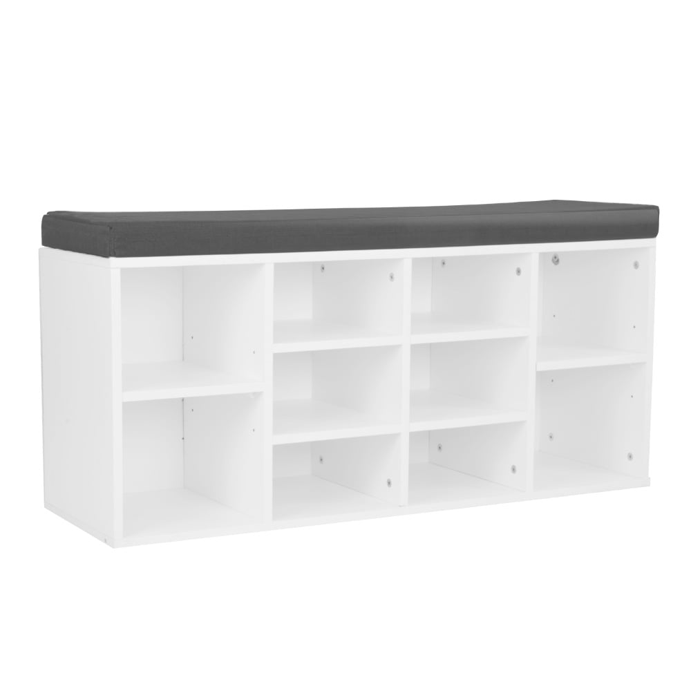 Sarantino Shoe Rack Cabinet Organiser Grey - 104 X 30 X 45 - White