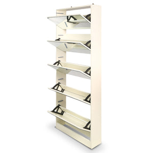 Sarantino Shoe Cabinet Rack Storage 5 Drawers 170 X 63 X 17cm