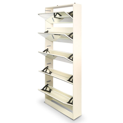 Sarantino Shoe Cabinet Rack Storage 5 Drawers 170 X 63 X 17cm