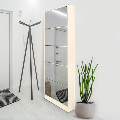 Sarantino Shoe Cabinet Rack Storage 5 Drawers 170 X 63 X 17cm