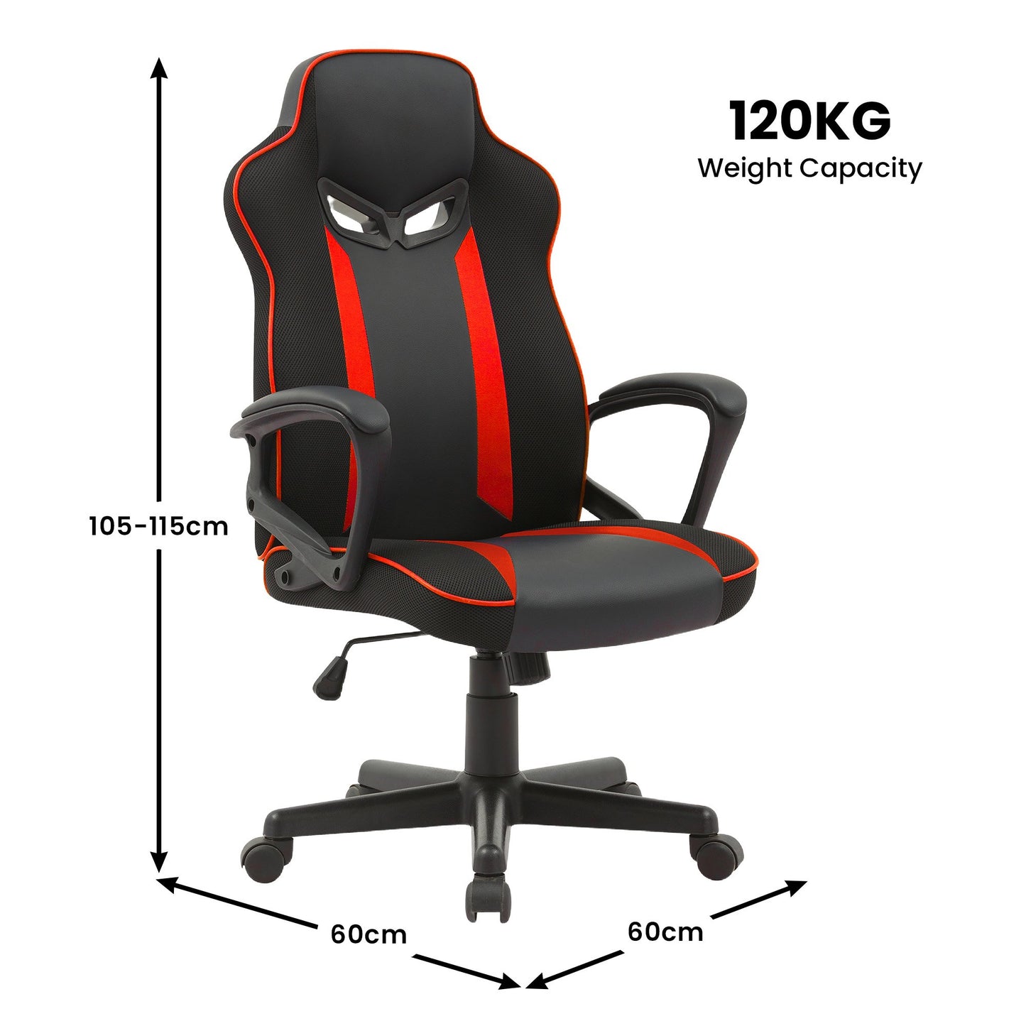Sarantino Office Chair Racining Black & Red