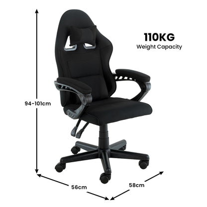 Sarantino Gaming Chair Kids - Black