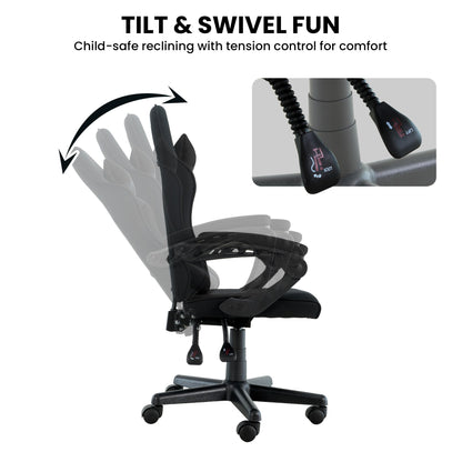 Sarantino Gaming Chair Kids - Black