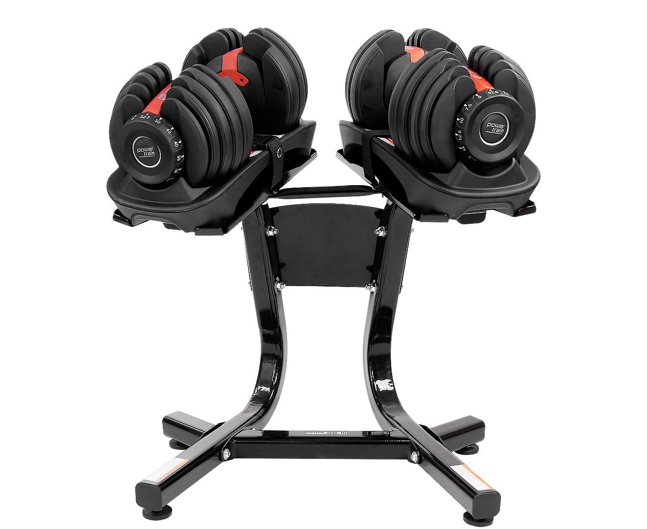 Powertrain Adjustable Dumbbells Set 2x 24kg -48kg with Stand