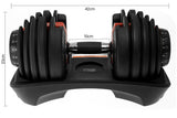 Powertrain Adjustable Dumbbells Set 2x 24kg -48kg with Stand