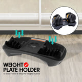Powertrain Adjustable Dumbbell Set  2x 24kg 48kg With Stand - Gold