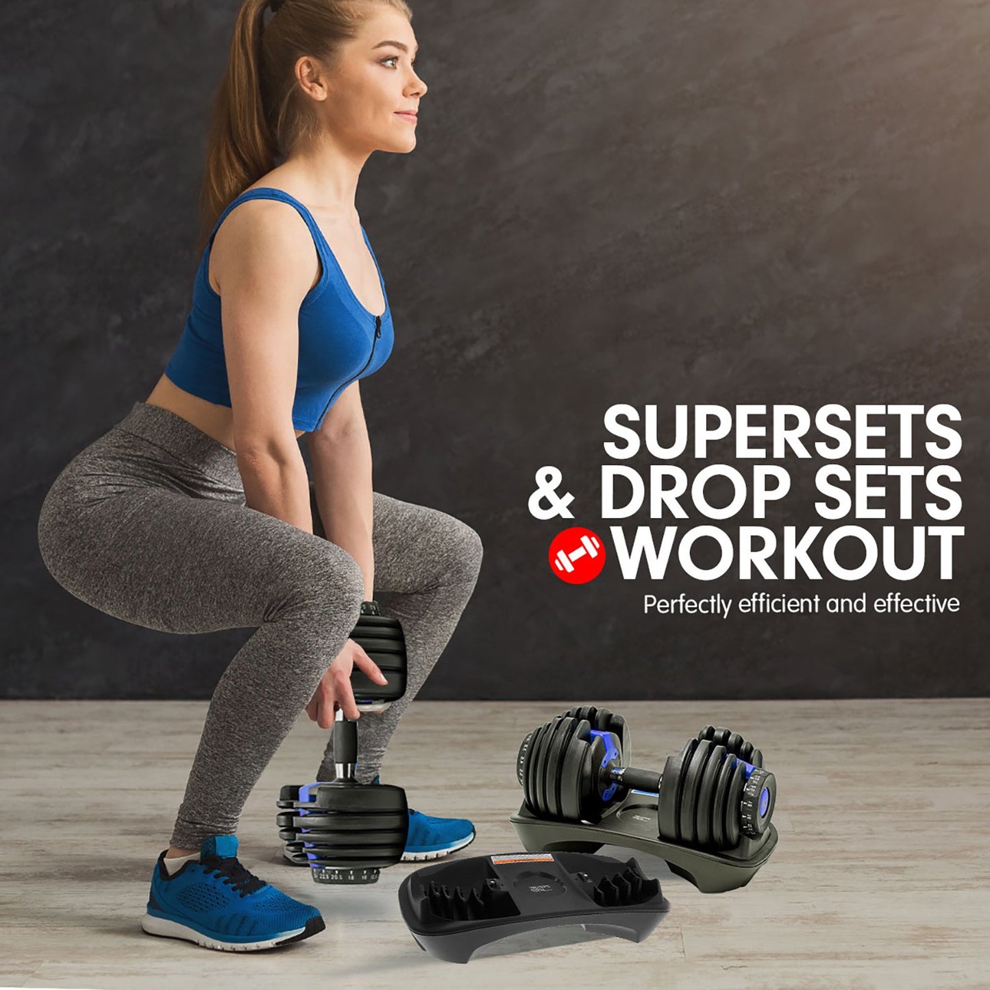 Powertrain Dumbbell Set Adjustable-2x 24kg
