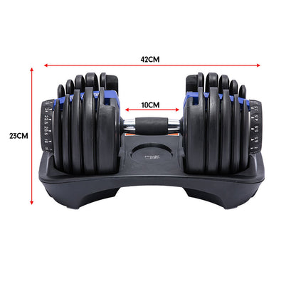 Powertrain Dumbbell Set Adjustable-2x 24kg