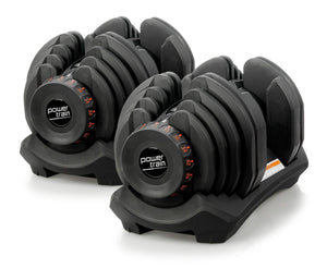 Powertrain Dumbell Set Adjustable - 2 x 40kg Home Gym - Factory Direct Shop