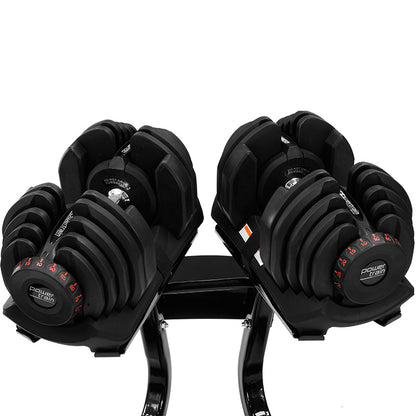 Powertrain 2x 40kg Powertrain Adjustable Dumbbells with Stand - Factory Direct Shop
