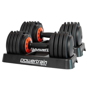 Powertrain Dumbbell Set GEN2 Pro Adjustable - 50kg - Factory Direct Shop