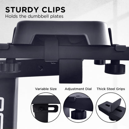 Powertrain Dumbbell Set GEN2 Pro Adjustable - 2 x 25kg - 50kg with Stand - Factory Direct Shop