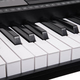 Karrera 61 Keys Electronic LED Keyboard Piano with Stand - Black