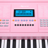 Karrera 61 Keys Electronic Keyboard Piano Music with Stand - Pink