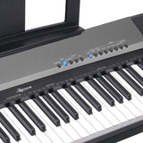 Karrera 88 Keys Electronic Keyboard Piano with Stand Black