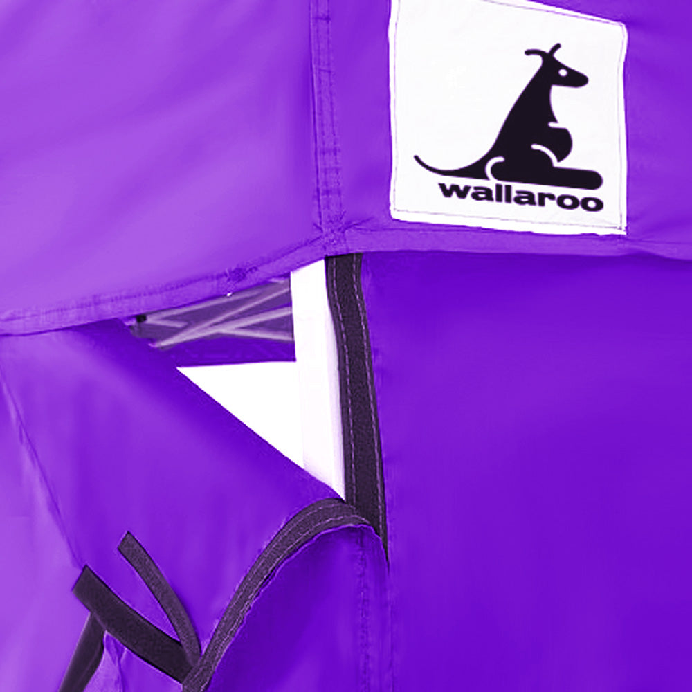 Wallaroo Gazebo Marquee 3x3 PopUp Outdoor-Purple