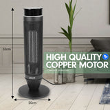 Pronti Electric Tower Heater Remote Portable 2000W - Black