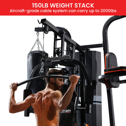 Powertrain Multi Station Home Gym 150lbs Weights Punching Bag

Get a complete workout with the Powertrain Multi Station Home Gym. With 150lbs of weights and a punching bag, you can strengthen and tone your entire body while improving your boxing skills. This all-in-one gym is perfect for any fitness level.