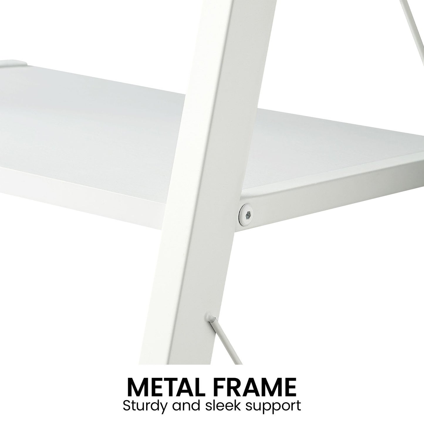 Sarantino Amelia 5-Tier Ladder Shelf in White