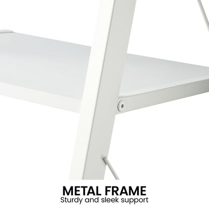 Sarantino Amelia 5-Tier Ladder Shelf in White