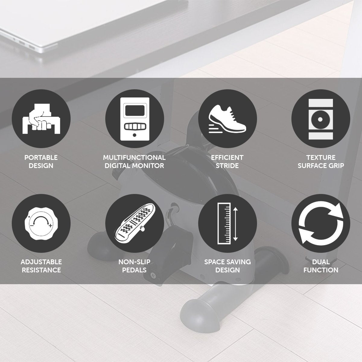 Powertrain Mini Exercise Bike Arms and Legs-White