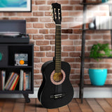 Karrera 34in Acoustic Children Wooden Guitar - Black