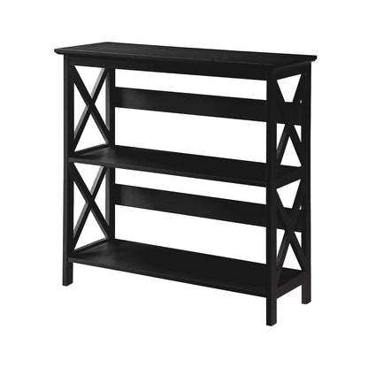 Sarantino Lucas 3-Tier Bookshelf Display Rack in Black