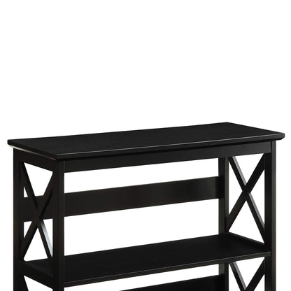 Sarantino Lucas 3-Tier Bookshelf Display Rack in Black