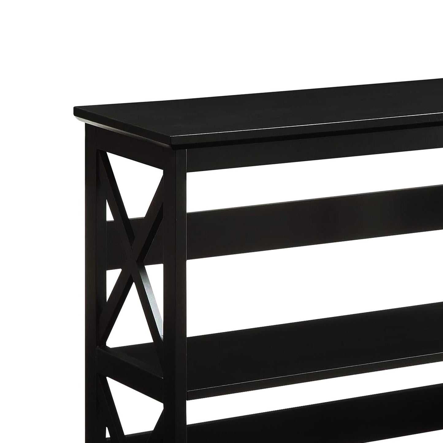 Sarantino Lucas 3-Tier Bookshelf Display Rack in Black