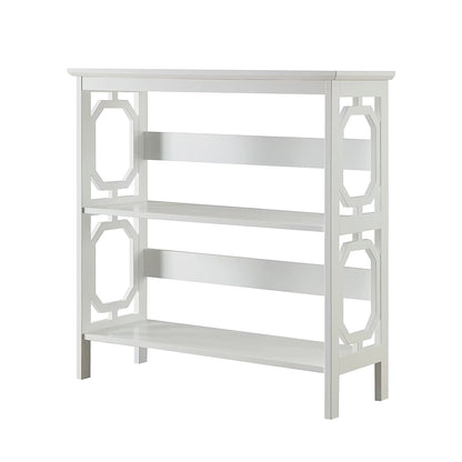 Sarantino Laurel 3-Tier Bookshelf Display Rack in White