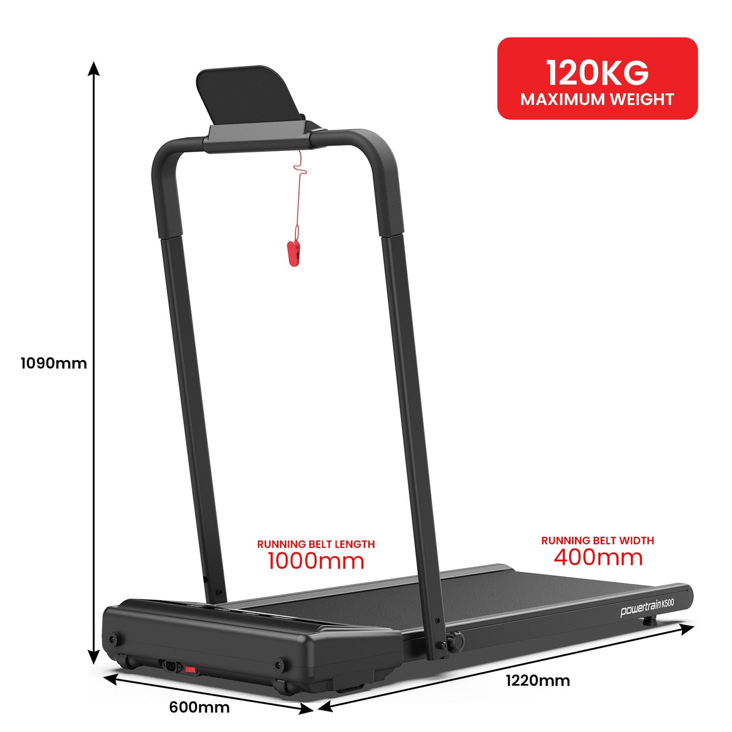 Powertrain K500 Walking Pad Treadmill 2 in 1 Foldable