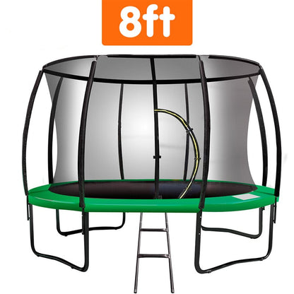 Kahuna 8ft Trampoline Free Ladder Spring Mat Net Safety Pad Cover Round Enclosure Green
