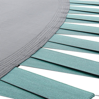 Close-up view of a trampoline replacement mat showing the texture and stitching detail.
