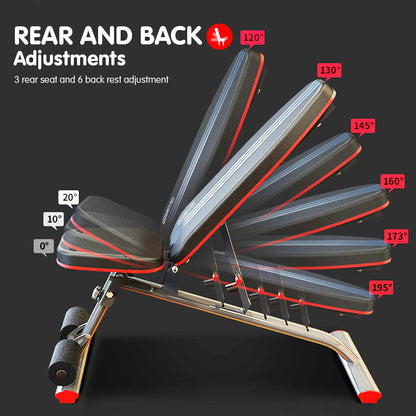 Powertrain Weight Bench Adjustable FID-250KG