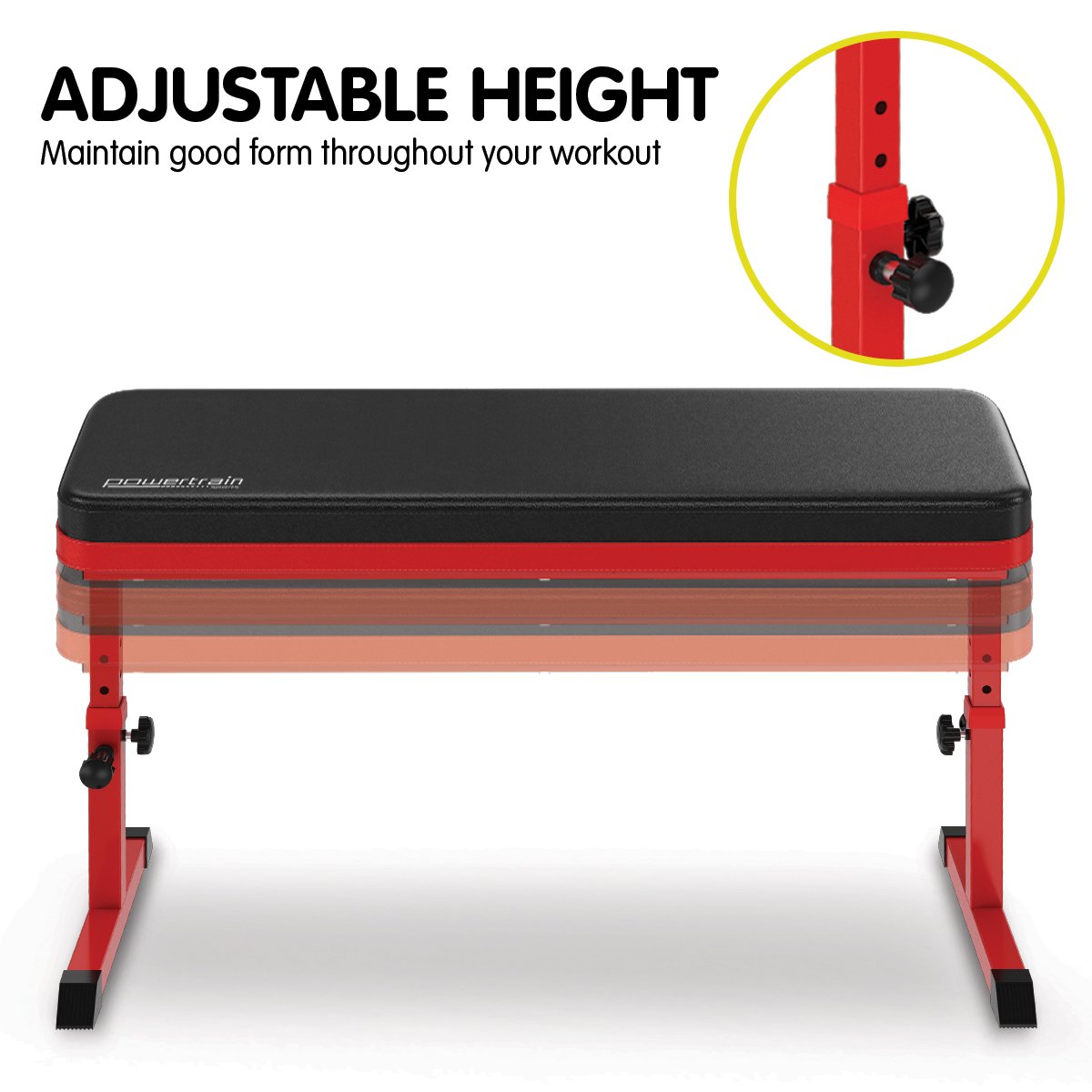 Powertrain Weihjt Bench Height-Adjustabl-100kg
