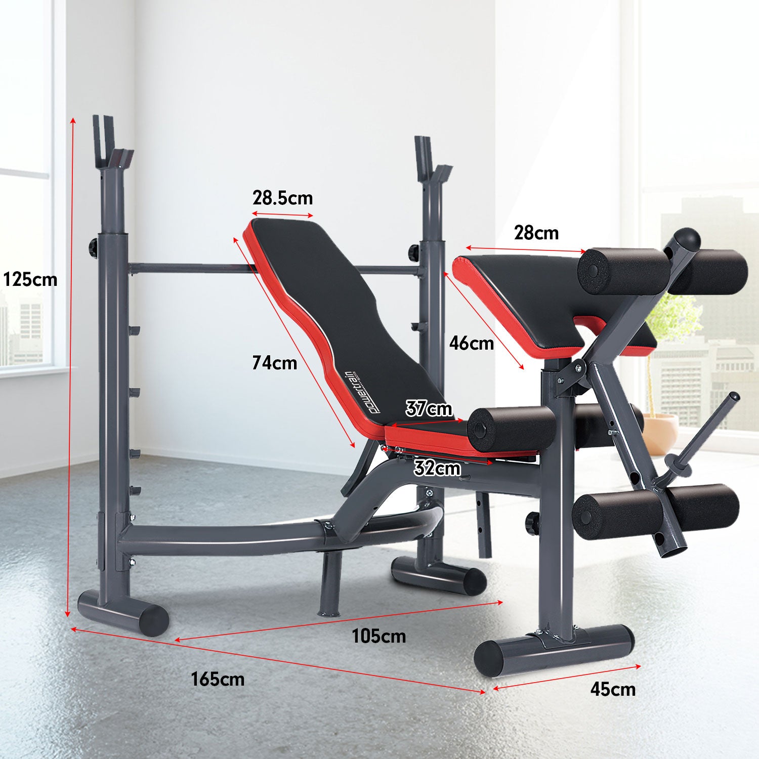 Powertrain Adjustable Weight Bench Press Home Gym-150kg