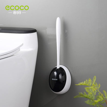 Ecoco Silicone Water Drop Toilet Brush Holder Set Wall - Mounted Cleaning Brush Tool Grey - Factory Direct Shop