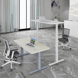 Standing Desk Height Adjustable Sit Stand Motorised White Dual Motors Frame Only