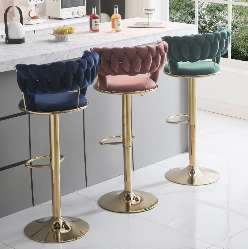 Serenita Bar Stools Blue Velvet x2