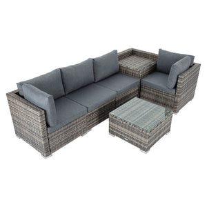 6PCS Outdoor Modular Lounge Sofa Coogee - Grey