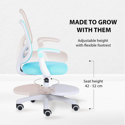 Kids Desk Chair - Children Office Study Seat with Footrest CILO - Blue