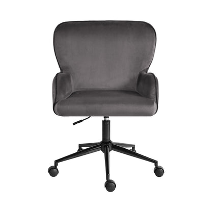 Desk Armchair - Home Office Swivel Chair Adjustable Height Seat PLUME GREY