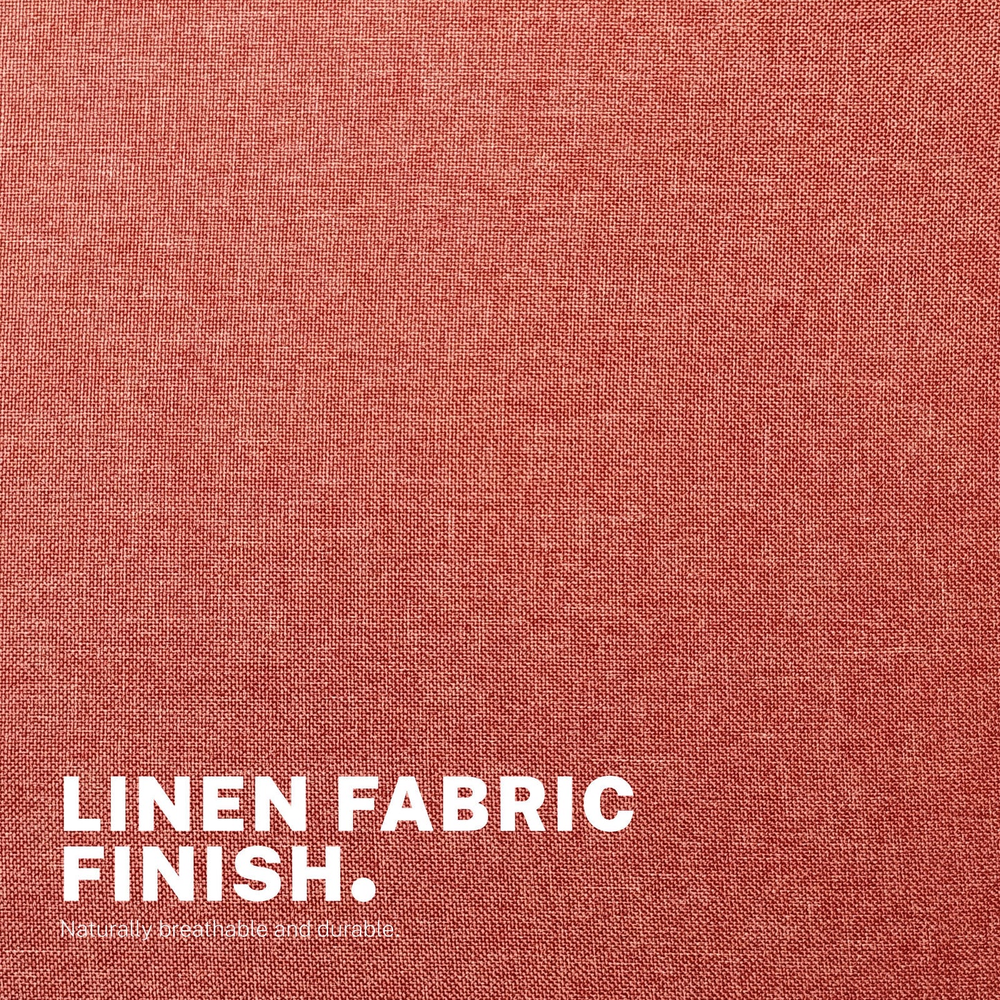 Office Desk Chair - Linen Fabric Armless Swivel Study Seat OVOID EARTHY RED