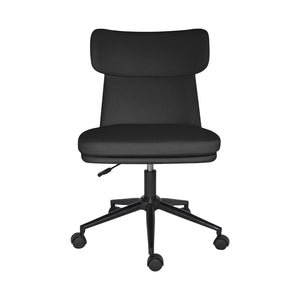 Office Desk Chair - PU Leather Home Office Swivel Chair Computer Seat BLACK