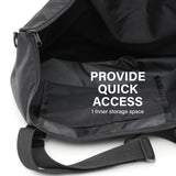 Shopper Bag Tote Bag Foldable Travel Laptop Grocery Nylon KO-DUAL BLACK
