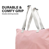Shopper Bag Tote Bag Foldable Travel Laptop Grocery Nylon KO-DUAL PINK