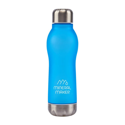 Mineral Maker MORBIDO Alkaline Filter Water Bottle + a Mineral Stone Pouch BLUE - Factory Direct Shop