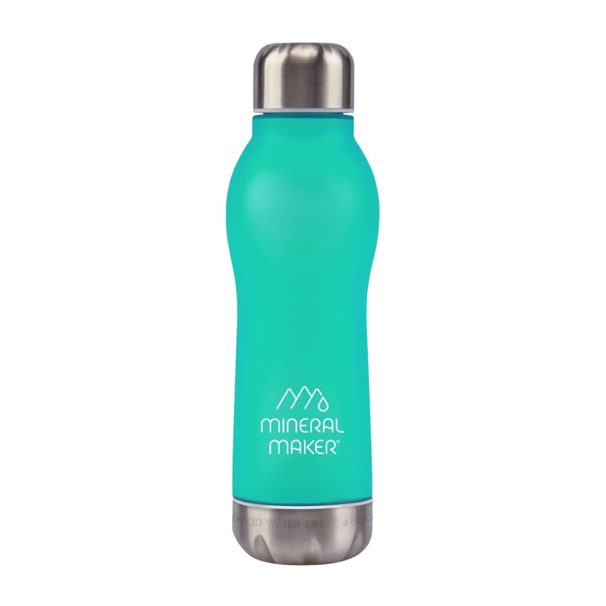 Mineral Maker MORBIDO Alkaline Filter Water Bottle + a Mineral Stone Pouch GREEN - Factory Direct Shop